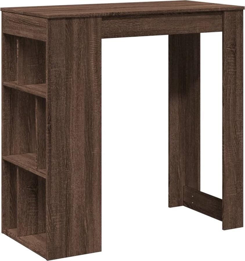 VidaXL Bartafel met rekken 102x50x103 5 cm bewerkt hout bruin eiken