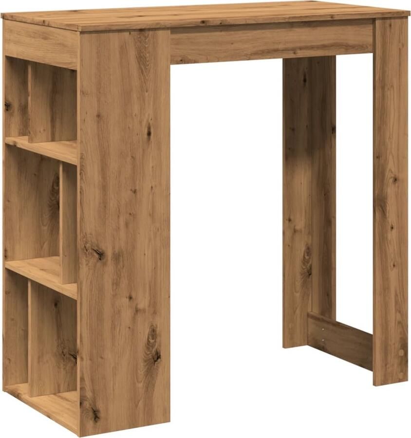 VidaXL Bartafel met rekken 102x50x103 5 cm hout artisanaal eikenkleur