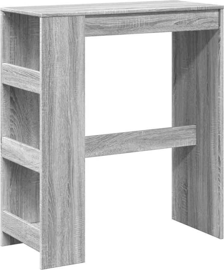 VidaXL Bartafel met rekken 90x40x103 5 cm bewerkt hout grijs sonoma