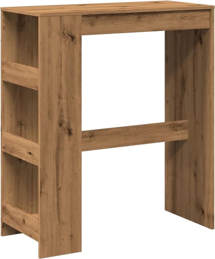 VidaXL Bartafel met rekken 90x40x103 5 cm hout artisanaal eikenkleurig