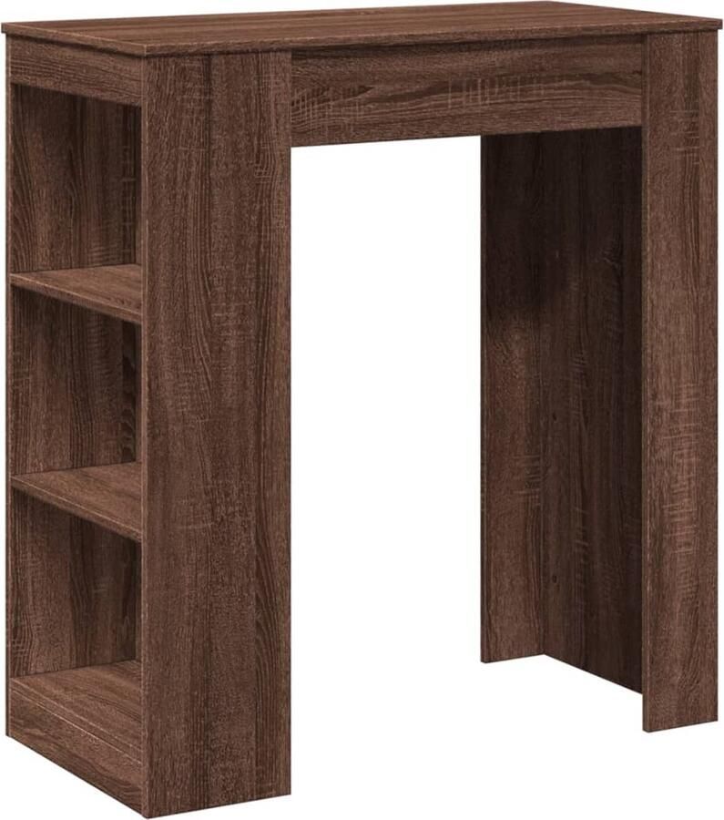 VidaXL Bartafel met rekken 95x47x103 5 cm bewerkt hout bruin eiken