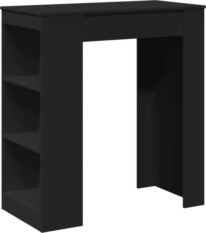 VidaXL Bartafel met rekken 95x47x103 5 cm bewerkt hout zwart