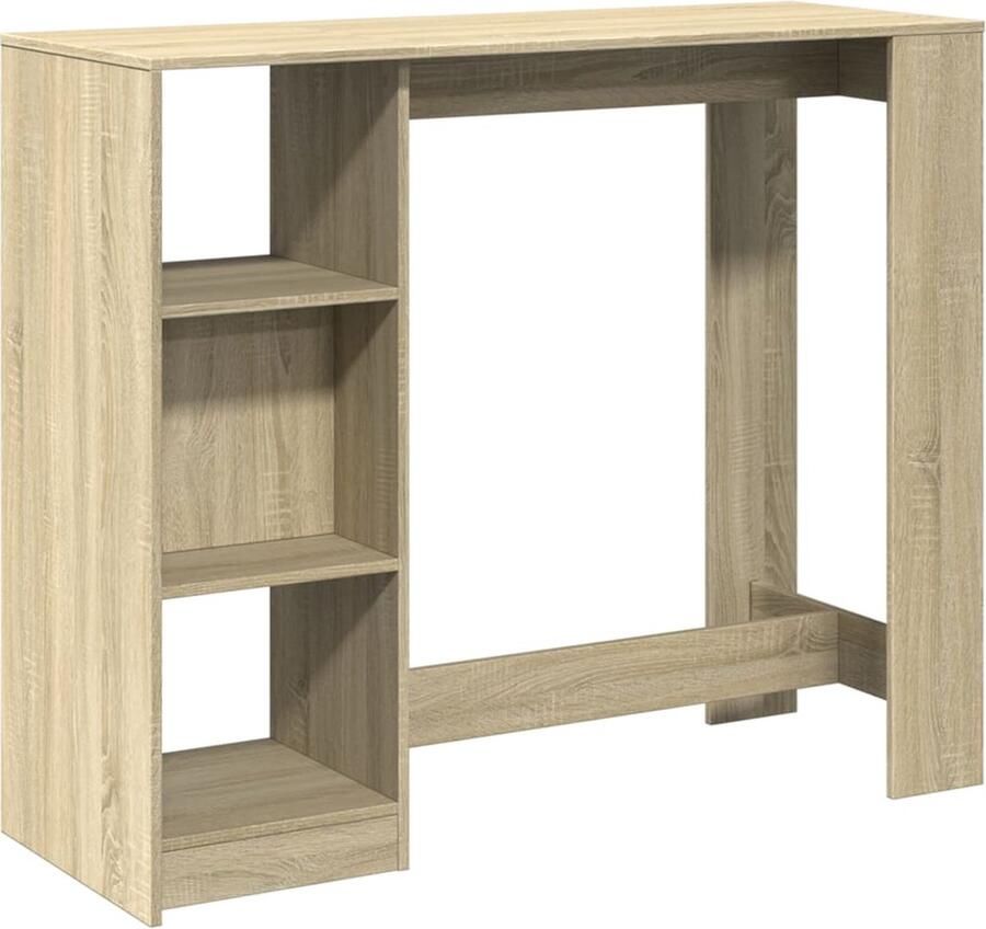 VidaXL Bartafel Sonoma Eiken 124x46x103 5 cm Bartafel Houten Bartafel Lounge Tafel Eettafel Snacktafel Zitbank Decoratie Livingroom Modern Industriële Landelijke Scandinavisch Sonoma Eiken