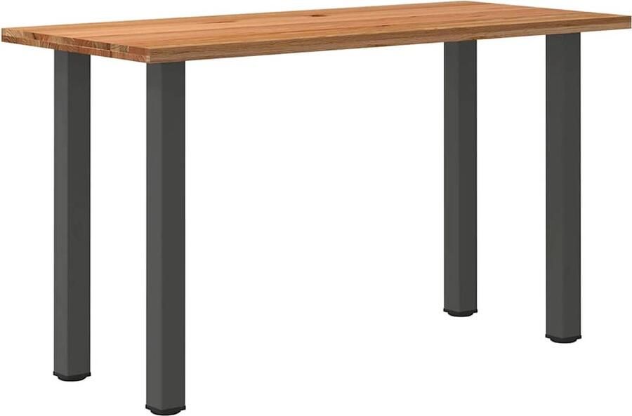 VidaXL Eettafel rechthoekig 180x80x102 cm massief eikenhout lichtbruin