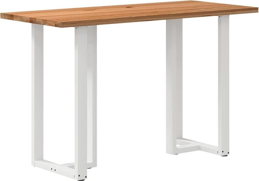 VidaXL Eettafel rechthoekig 180x80x102 cm massief eikenhout lichtbruin