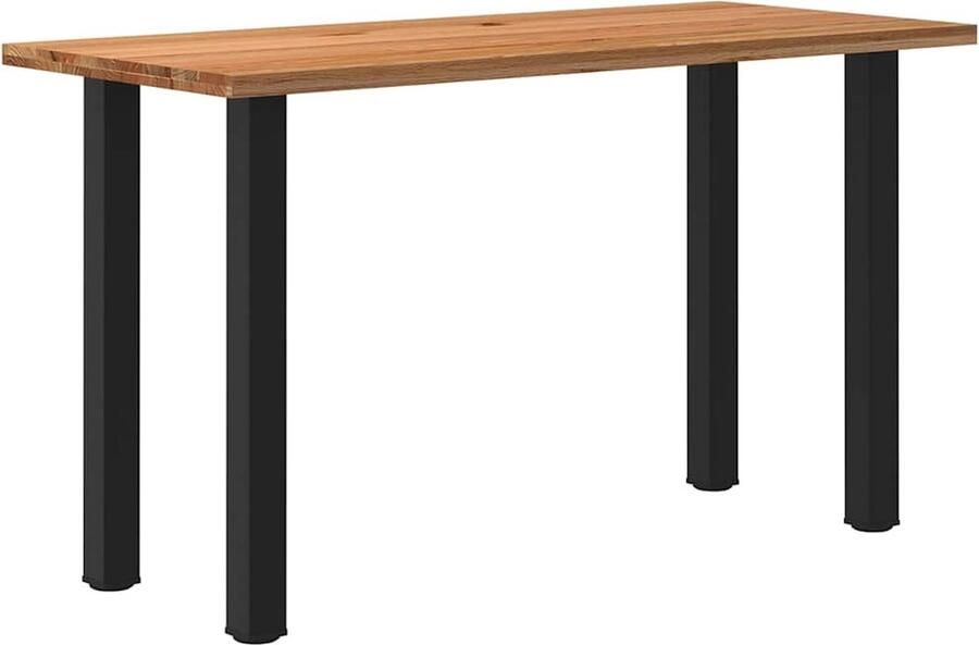 VidaXL Eettafel rechthoekig 180x80x102 cm massief eikenhout lichtbruin