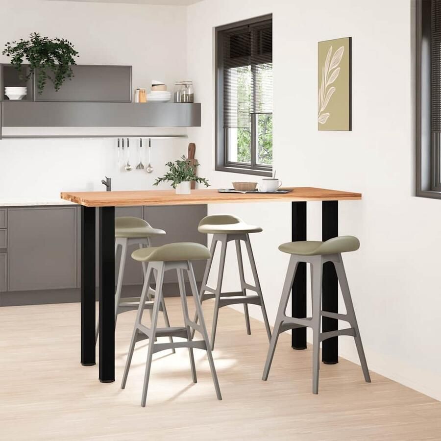 VidaXL Bartafel rechthoekig 180x80x112 cm eikenhout Bartafel Eikenhouten Tafel Salontafel Eetkamertafel Industriële Tafel Moderne Tafel Grote Tafel Hoge Tafel Massief Hout