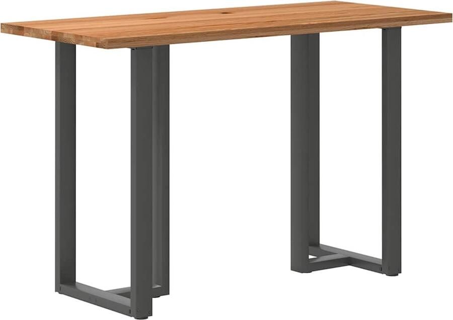VidaXL Eettafel rechthoekig 180x80x102 cm massief eikenhout lichtbruin