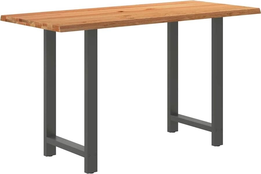 VidaXL Eettafel rechthoekig 180x80x112 cm massief eikenhout lichtbruin