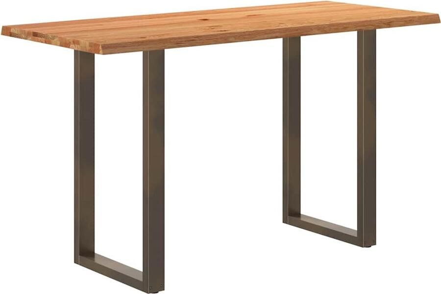 VidaXL Eettafel rechthoekig 180x80x112 cm massief eikenhout lichtbruin