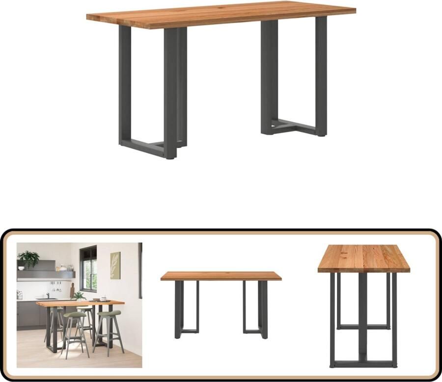 VidaXL Bartafel Rechthoekig 180x80x92 cm Massief eikenhout Bartafel Bartafels Bartoptafel Pubtafel