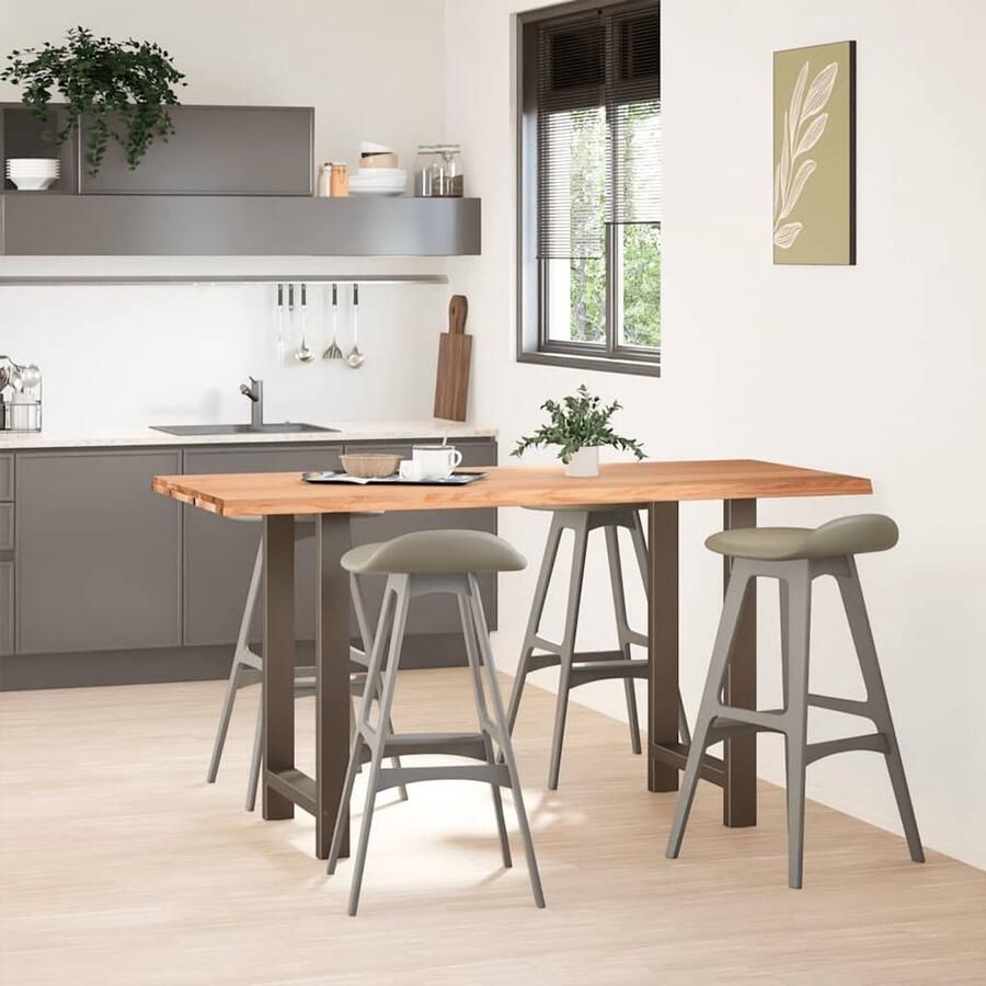 VidaXL Bartafel rechthoekig 180x80x92 cm massief eikenhout lichtbruin