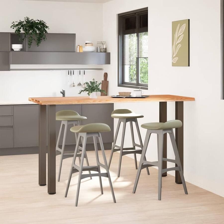 VidaXL Bartafel Rechthoekig 200x80x112 cm Eikenhout Bartafel Eetkamertafel Salontafel Eikenhouten Tafel Massief Eikenhout Industriële Tafel Landelijke Tafel Vintage Tafel Grote Tafel Hoge Tafel