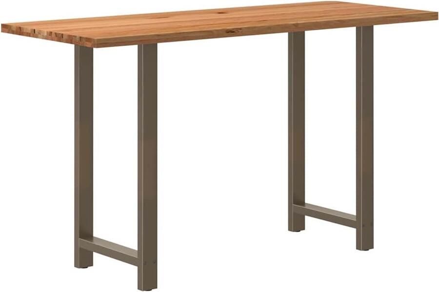 VidaXL Bartafel rechthoekig 200x80x112 cm massief eikenhout lichtbruin - Foto 2