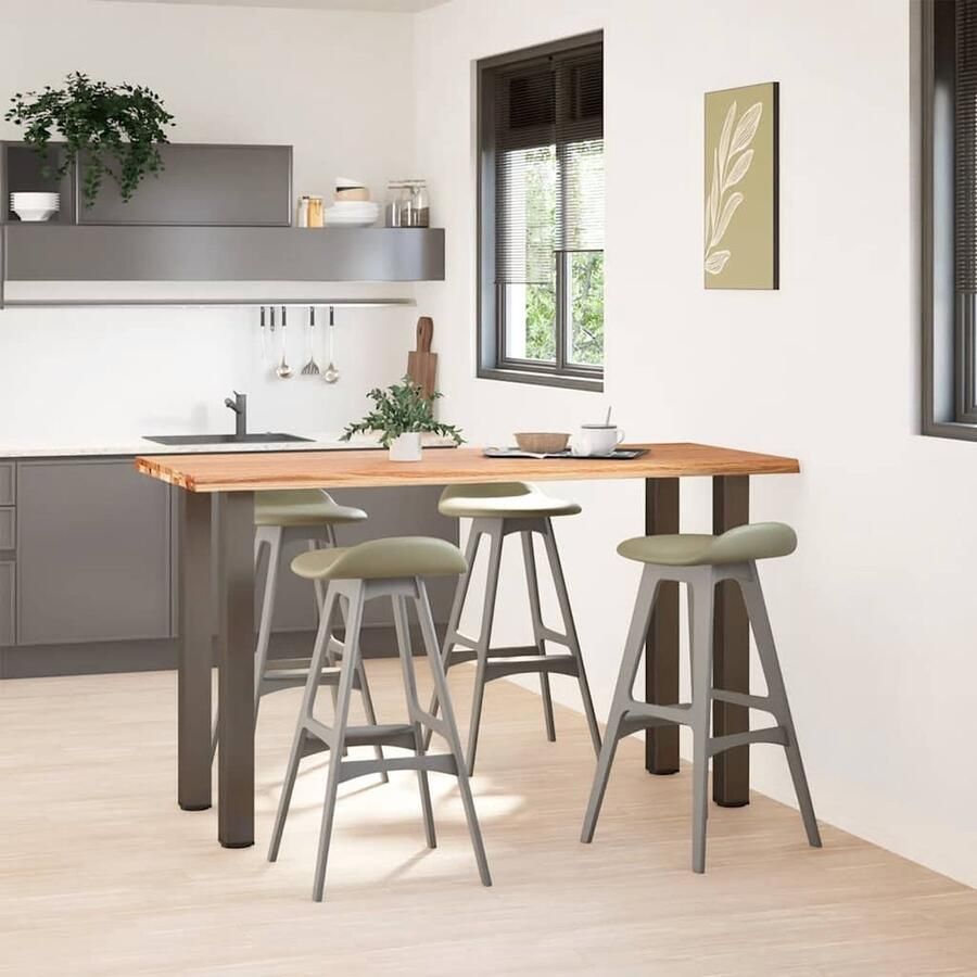 VidaXL Bartafel rechthoekig 200x80x92 cm massief eikenhout lichtbruin