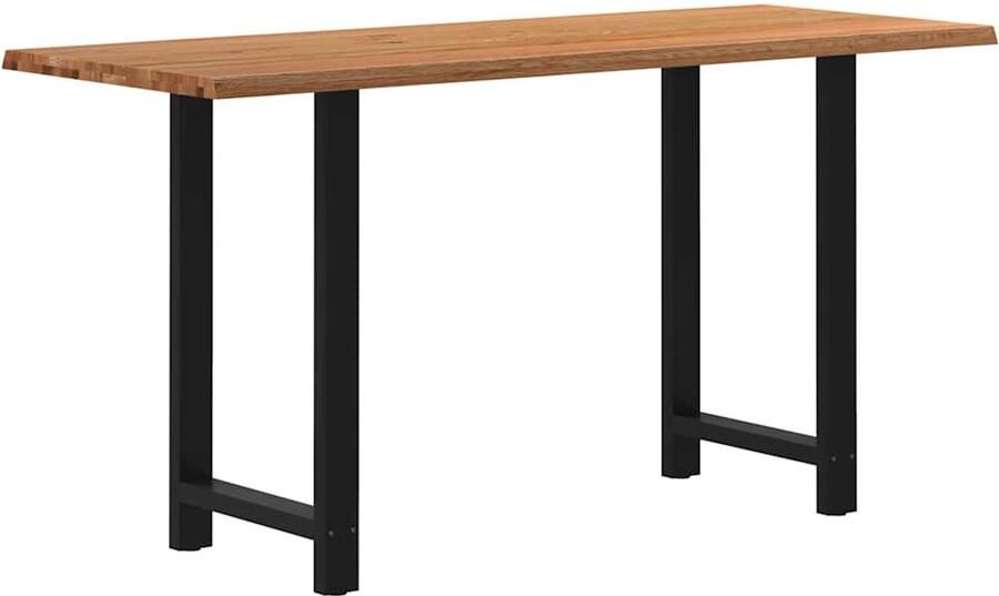 VidaXL Bartafel rechthoekig boomrand 200x80x102 cm massief eikenhout