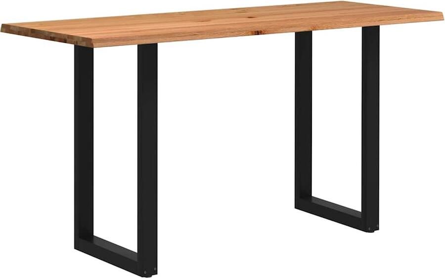 VidaXL Eettafel rechthoekig 200x80x112 cm massief eikenhout lichtbruin - Foto 7