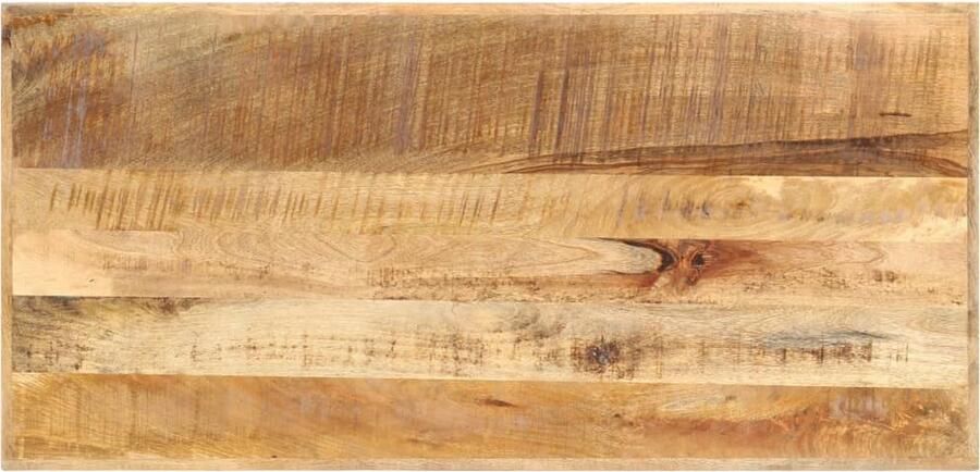 VidaXL Bartafel Ruw Mangohout 120x58x107 cm Bartafel Industrieel Design Mangohout Bruine Meubelen Zwarte Meubelen Salontafel Eetkamerstoel Eetgedeelte Woonkamerdecoratie - Foto 2