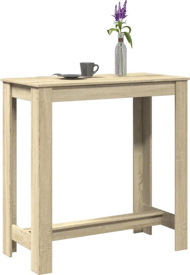 VidaXL Bartafel Sonoma Eiken 102x50x103 5 cm Bartafel Houten Tafel Keuken Eiland Lounge Tafel Bistro Tafeltje Snack Tafel Zitgelegenheid Decoratie - Foto 2