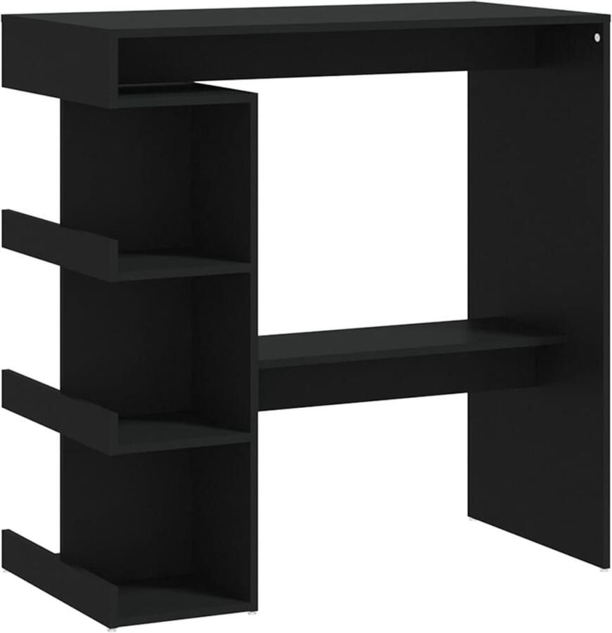 VidaXL Bartafel Zwart Bewerkt Hout 100x50x101 5 cm Bartafel Zwarte Bartafel Houten Bartafel Pubtafel Bistrotafel Barmeubilair Salontafel Livingroom Furniture Interieurdecoratie