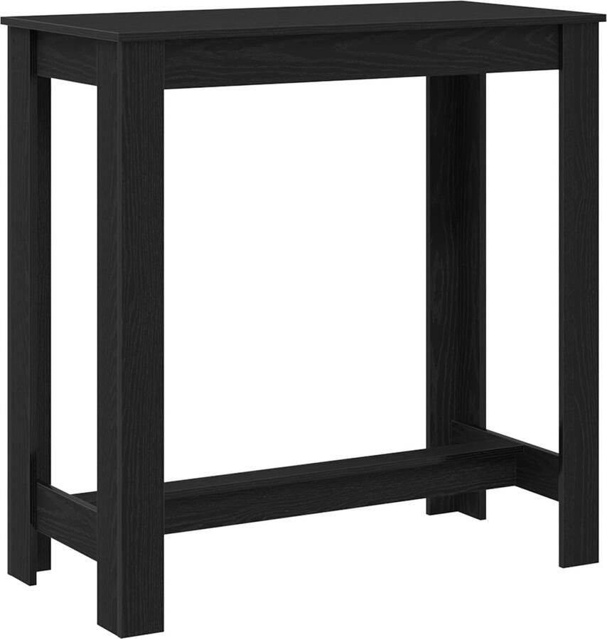 VidaXL Bartafel Zwart Eiken 102 x 50 x 103.5 cm Bewerkt hout - Foto 2