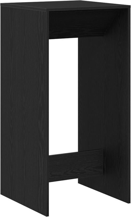 VidaXL Bartafel Zwart eiken Massief Eikenhout Hoogte: 103 5 cm Bartafel