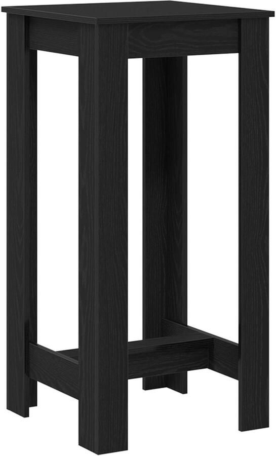 VidaXL Bar Tafel Zwart eiken Gefabriceerd hout 51 x 50 x 103.5 cm - Foto 2