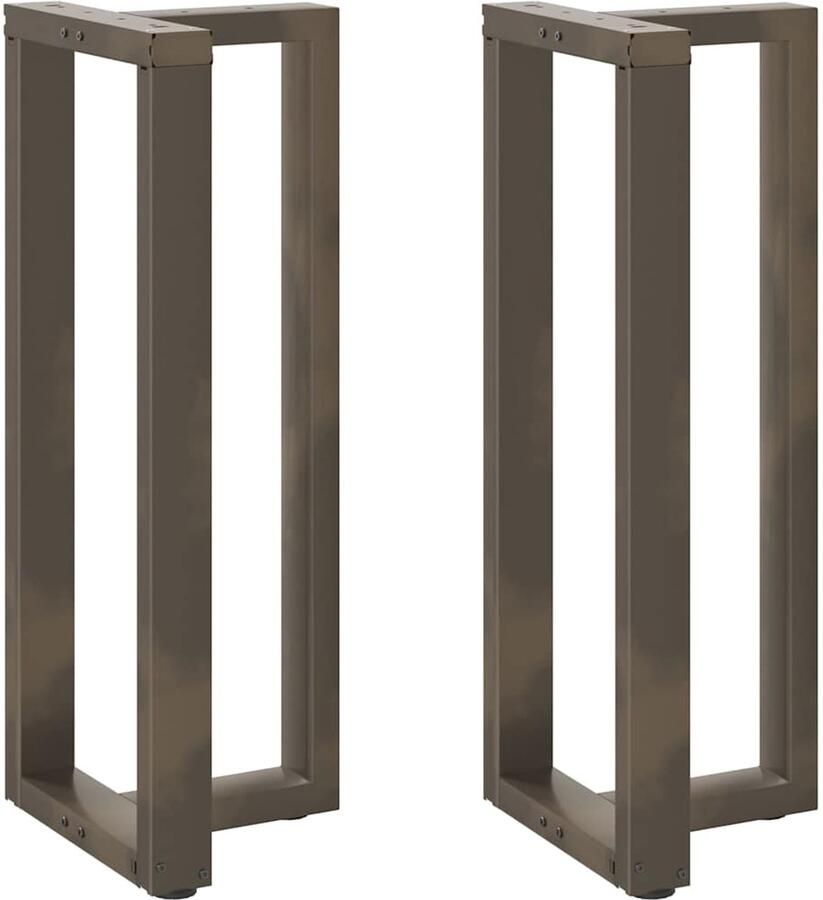 VidaXL Bartafelpoten 2 st T-vormig 40x35x(100-101) cm staal naturel