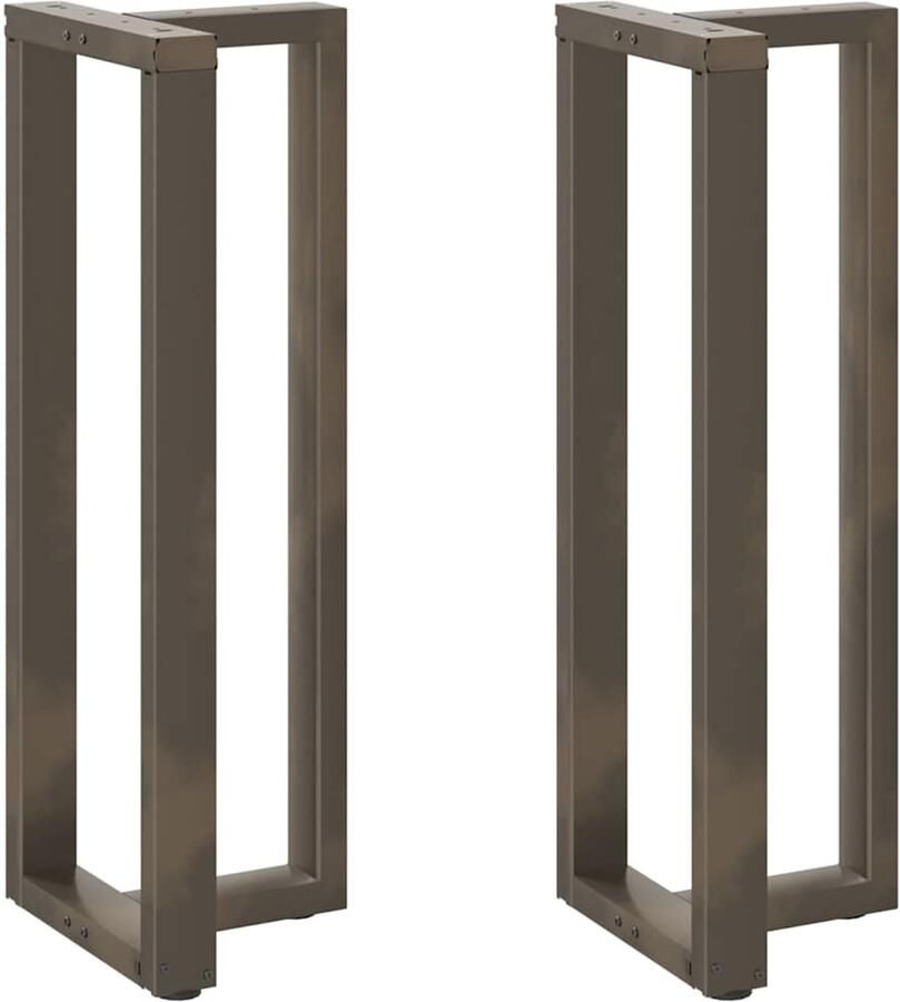 VidaXL Bartafelpoten 2 st T-vormig 40x35x(110-111) cm staal naturel