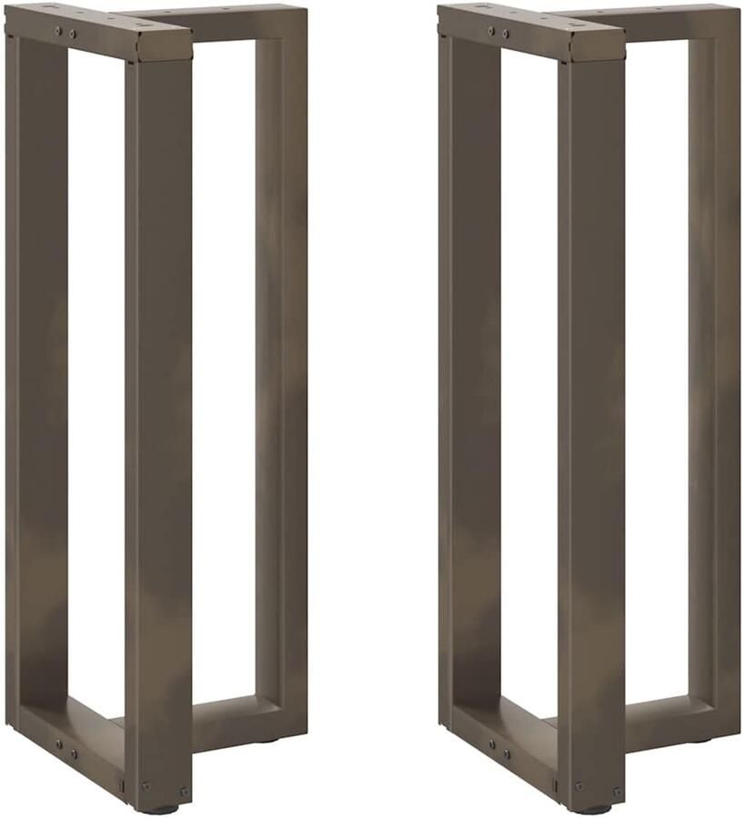 VidaXL Bartafelpoten 2 st T-vormig 50x35x(100-101) cm staal naturel