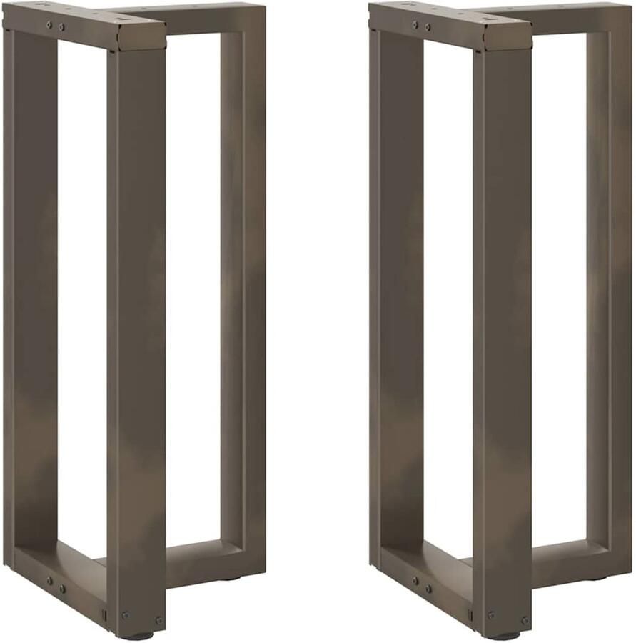 VidaXL Bartafelpoten 2 st T-vormig 50x35x(90-91) cm staal naturel