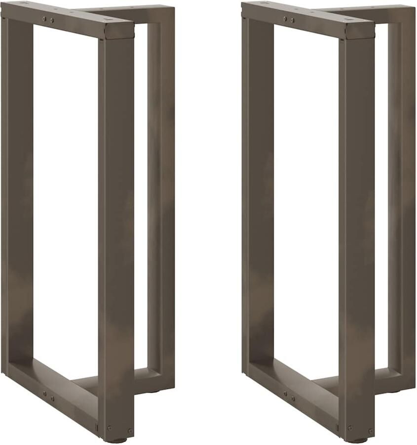 VidaXL Bartafelpoten 2 st T-vormig 60x35x(100-101) cm staal naturel