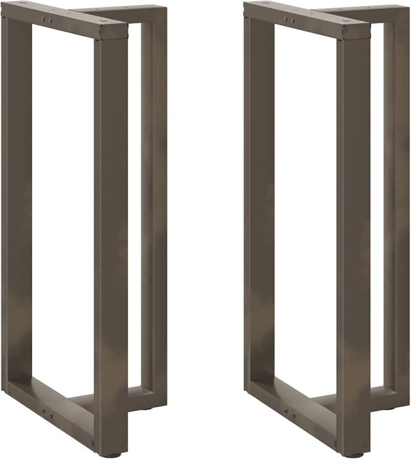 VidaXL Bartafelpoten 2 st T-vormig 60x35x(110-111) cm staal naturel