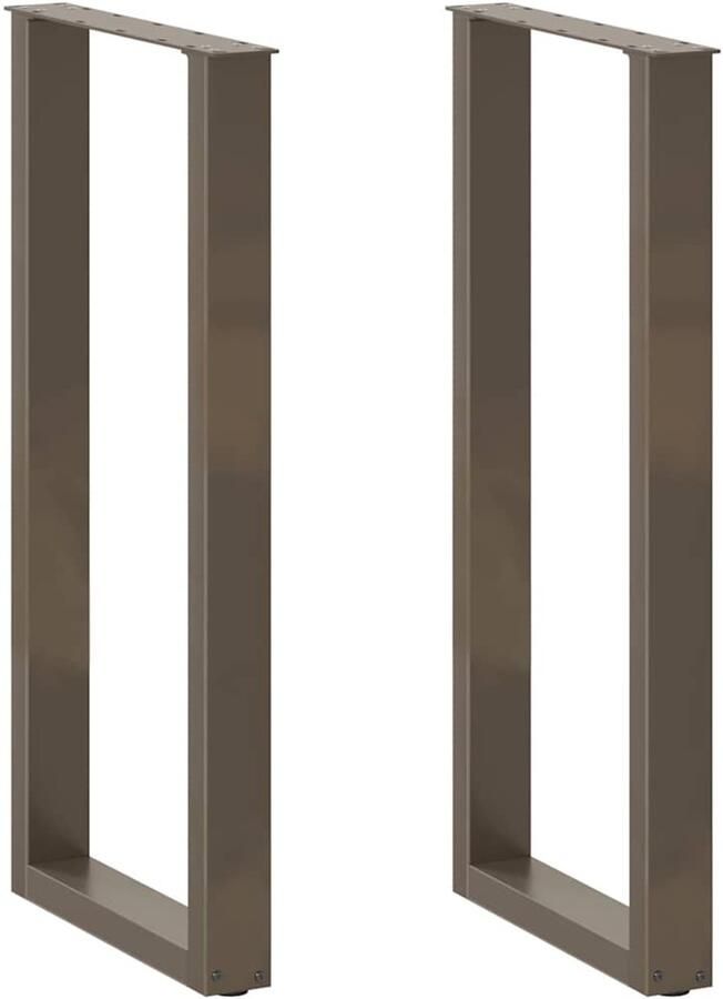 VidaXL Bartafelpoten 2 st U-vormig 40x(100-101) cm staal naturel