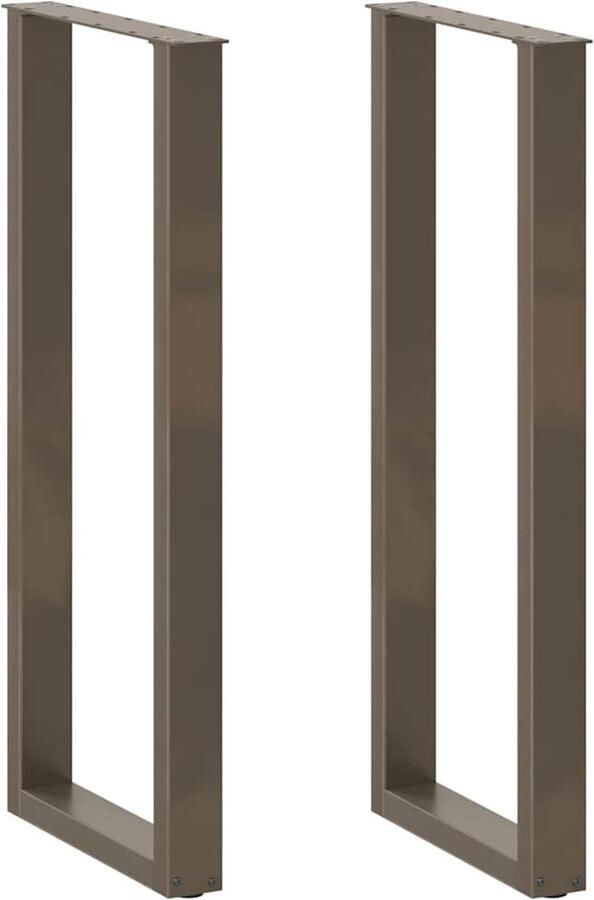 VidaXL Bartafelpoten 2 st U-vormig 40x(110-111) cm staal naturel