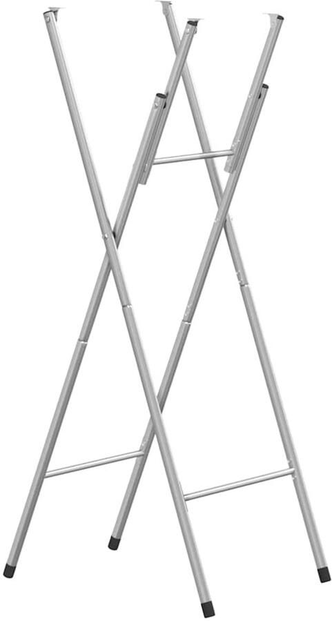 VidaXL Tafelpoten inklapbaar 45x55x112 cm gegalvaniseerd staal zilver - Foto 2