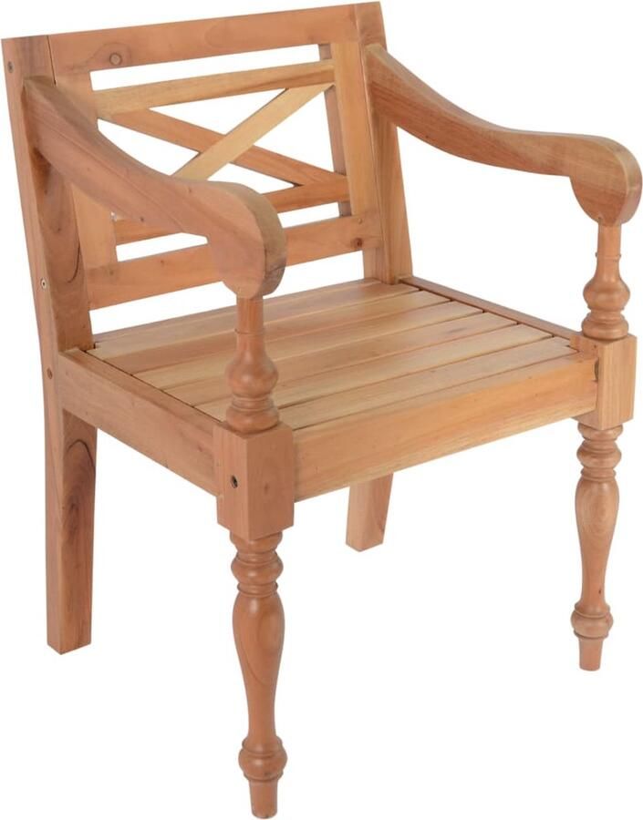 VidaXL Batavia Stoelen 2 stuks Massief Mahoniehout Eettafel Stoelen Mahogniestoelen Salontafel Stoelen Vintage Stoelen Moderne Stoelen Bruine Stoelen Set Van 2 Stoelen Eetkamerstoelen