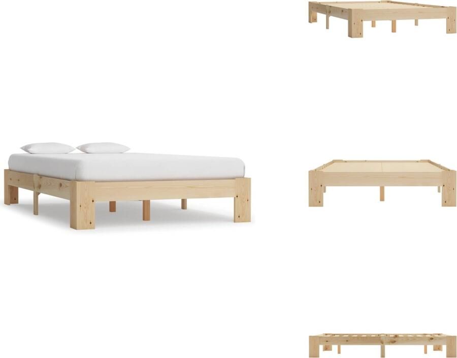 VidaXL Bed Bedden Slaapkamermeubel Bedframe massief grenenhout 120x200 cm