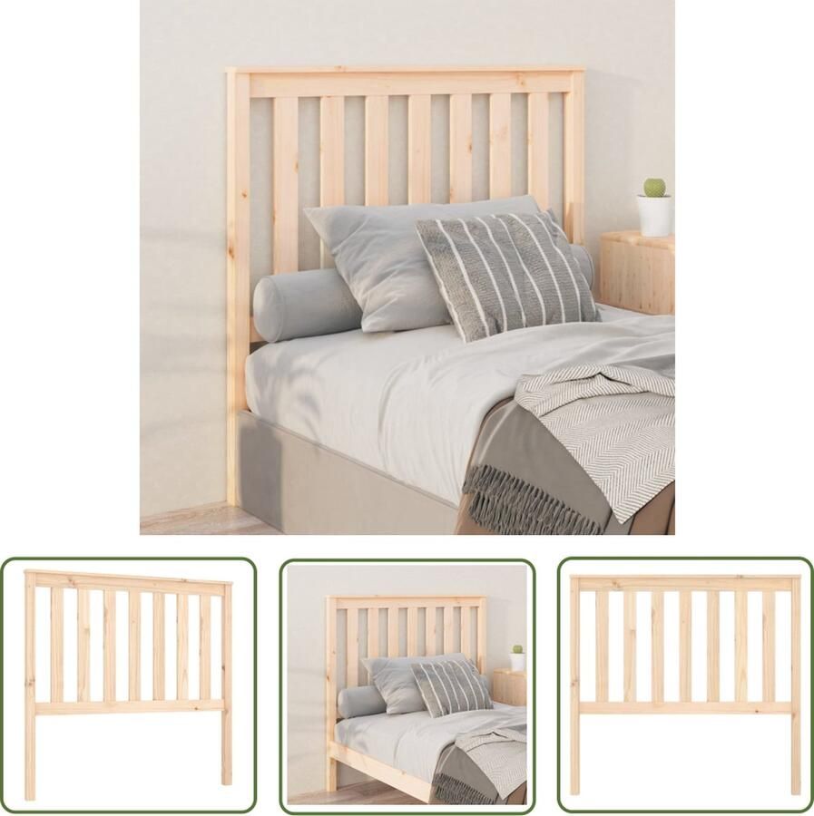 The Living Store Hoofdeinde Grenenhout 106 x 6 x 101 cm Rustiek design Hoofd Bord Bed Frame Grenenhout Meubilair Landelijke Stijl Rustic Decor