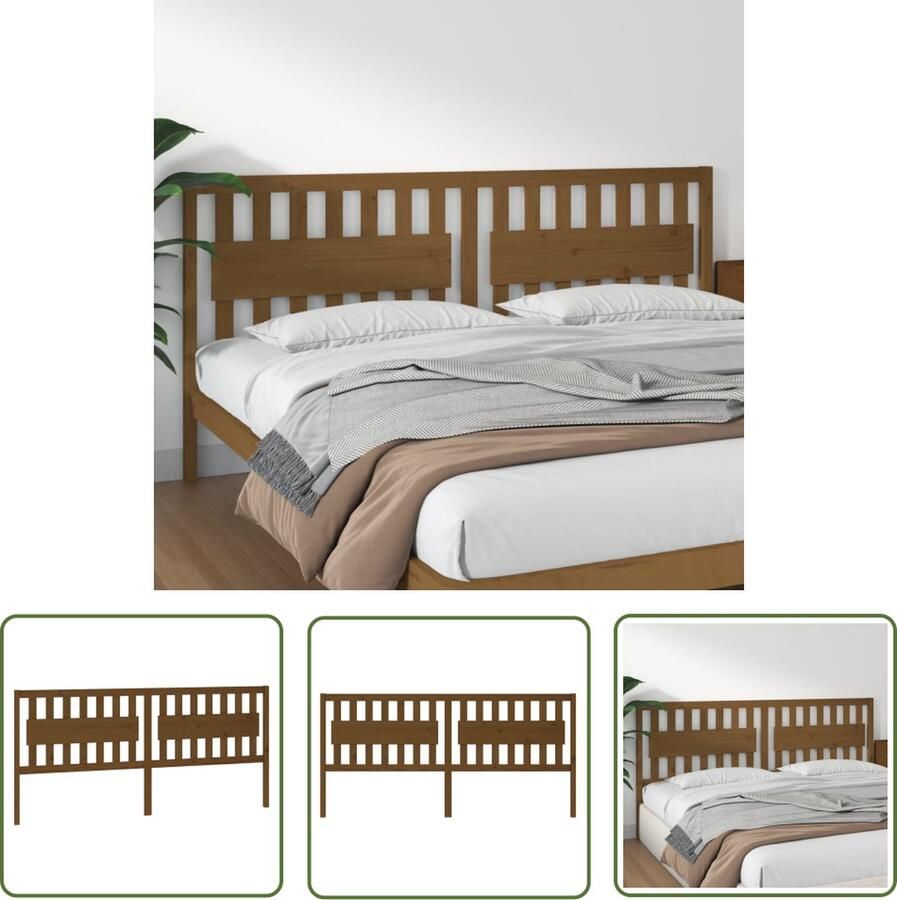 The Living Store Hoofdeinde Rustiek Grenenhout 205.5 x 4 x 100 cm (HxBxD) Hoofd Bord Bed Frame Hoofdeinde Rustic Decor Hout Meubilair