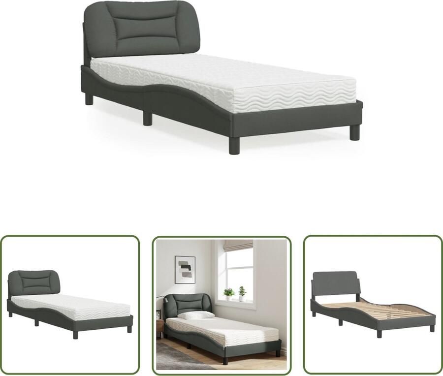 The Living Store Bedframe Multiplex Lattenbodem 218 x 85 x 74.5 cm Duurzaam en comfortabel Slaapcomfort Bed Frame Boxspring Tweepersoonsbed Houten Bed