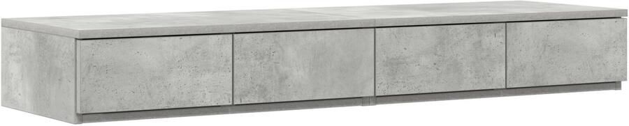 VidaXL Bedlades met lade Betongrijs 120 x 36.5 x 16.5 cm Bewerkt hout - Foto 2