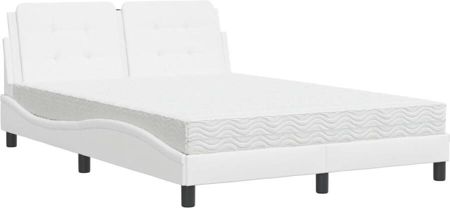 VidaXL Bedframe zonder matras Zadar kunstleer wit 120x200 cm