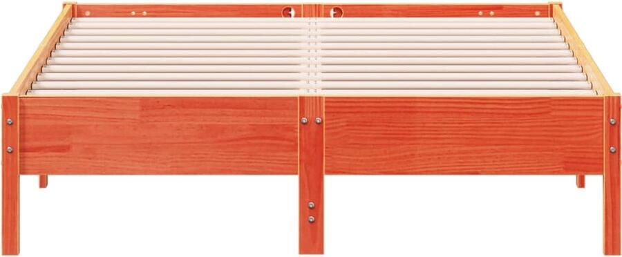 VidaXL Bed met matras massief grenenhout wasbruin 140x190 cm - Foto 2