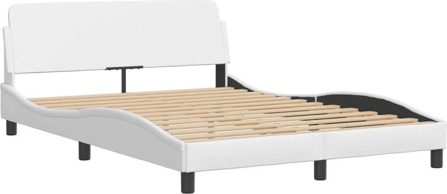 Vida XL Bed met matras kunstleer wit 140x200 cm SKU: V277571 - Foto 4