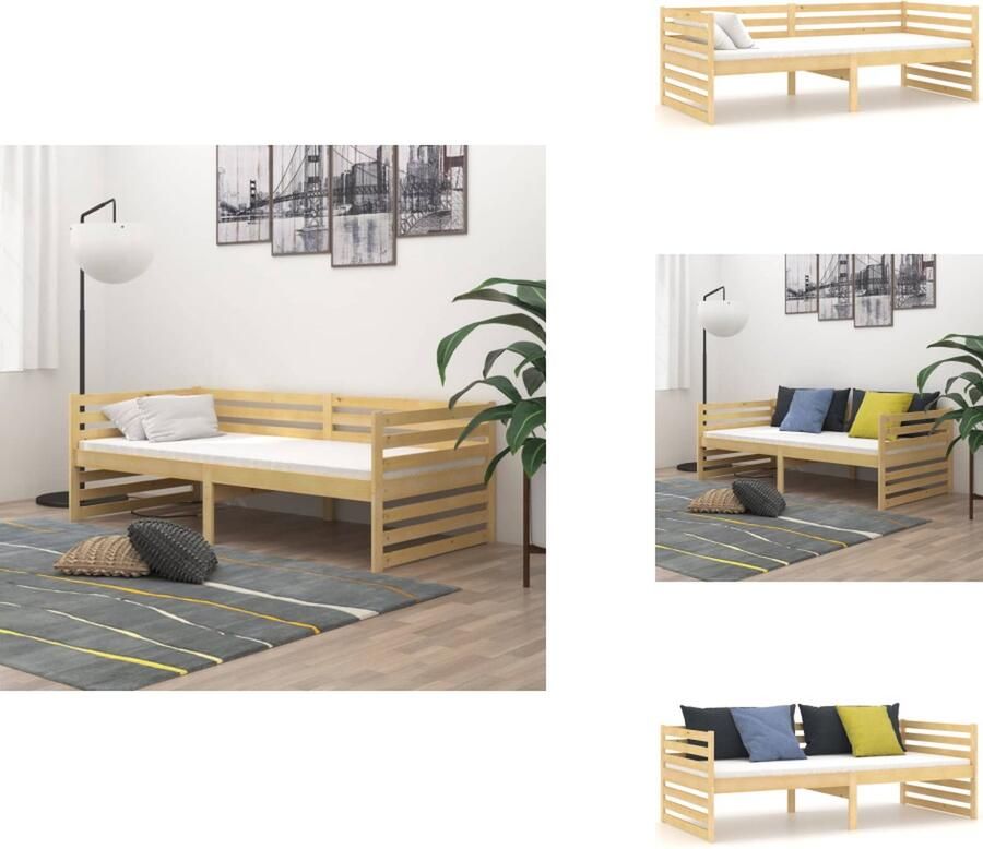 VidaXL Bedbank Bedbanken Bed Bank Bed Banken Slaapbank massief grenenhout 90x200 cm