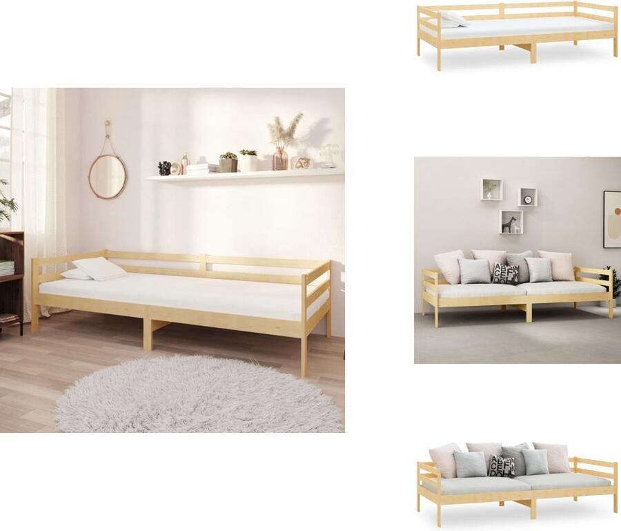 VidaXL Bedbank Bedbanken Bed Bank Bed Banken Slaapbank massief grenenhout 90x200 cm