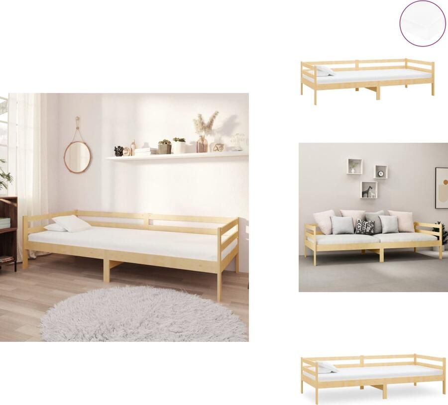 VidaXL Bedbank Bedbanken Bed Bank Bed Banken Slaapbank met matras massief grenenhout 90x200 cm