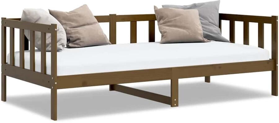 VidaXL -Bedbank-massief-grenenhout-honingbruin-90x200-cm - Foto 3