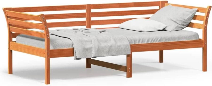 VidaXL Bedbank zonder matras wasbruin 100x200 cm massief grenenhout - Foto 3